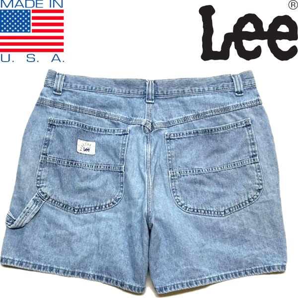 1点物◇USA製リーLeeデニムショートパンツXLペインタージーンズ古着