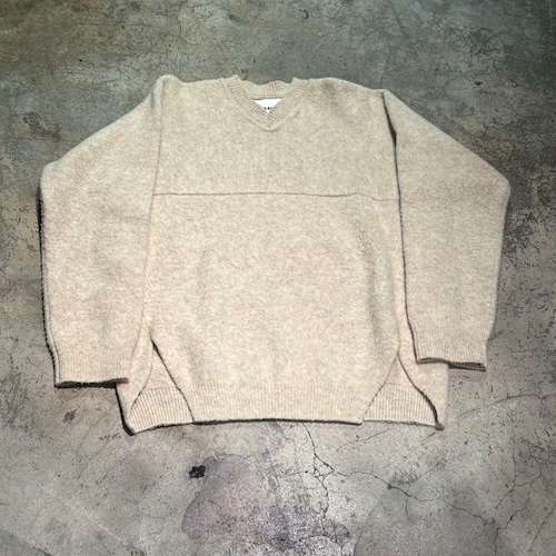 JIL SANDER　ジルサンダー　 20AW Chunky Braid-Knit V-Neck Sweater オーバーサイズニット SIZE M.JSMR752003【表参道t】