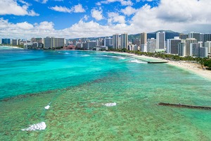 【メタルプリント203×254mm】Waikiki sky view
