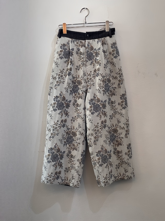 GASA 13231-08213 フラワーワイドパンツ　Flower wide pants