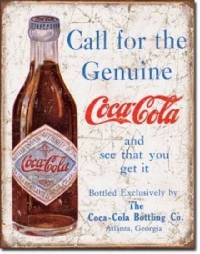 COCA COLA コカコーラ　1918【ブリキ看板】 【ティンプレート】