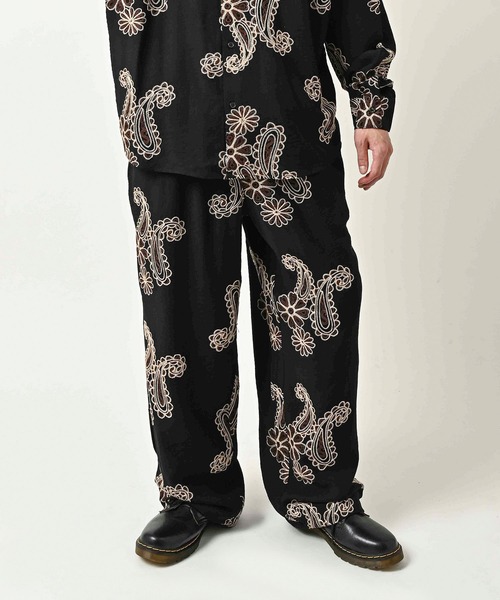 ATELANE Paisley Embroidery Easy Pants (BLK) 26A-28070