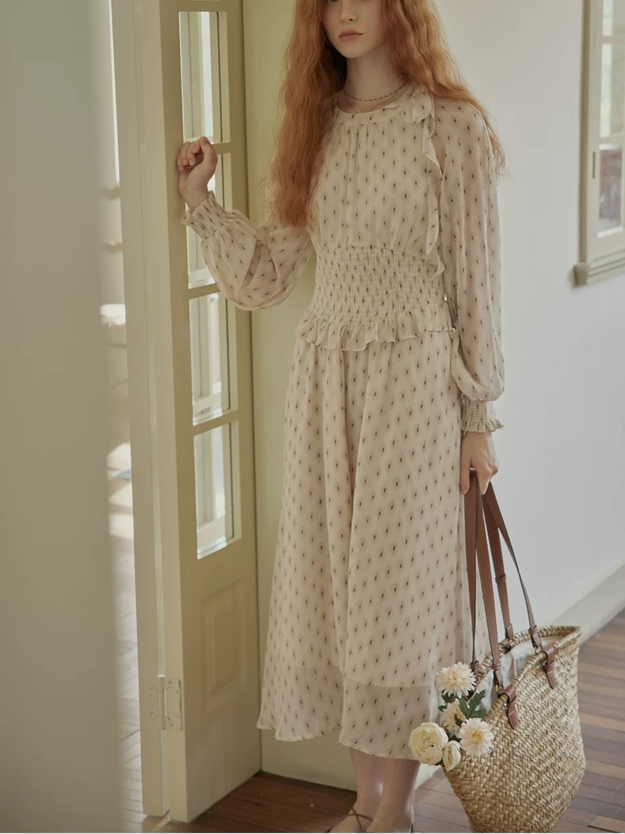 Rêverie à Pois Ruffle Dress F0784