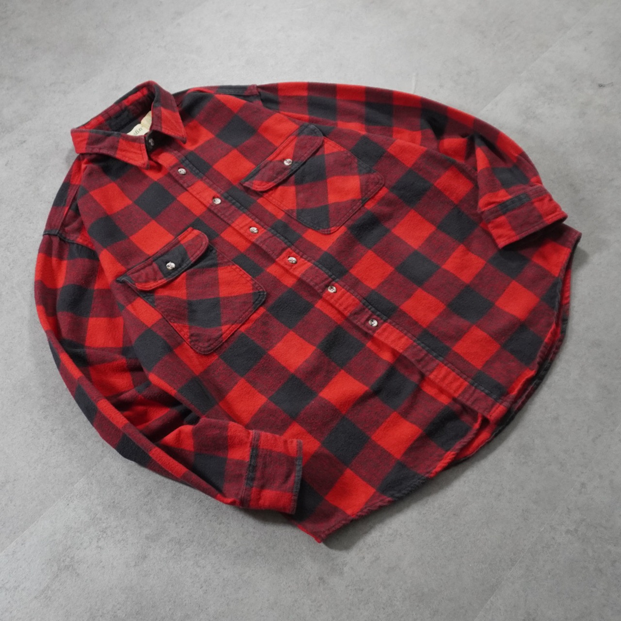 90s St.John's Bay heavy flannel shirt "made in USA" XL 古着 - 2