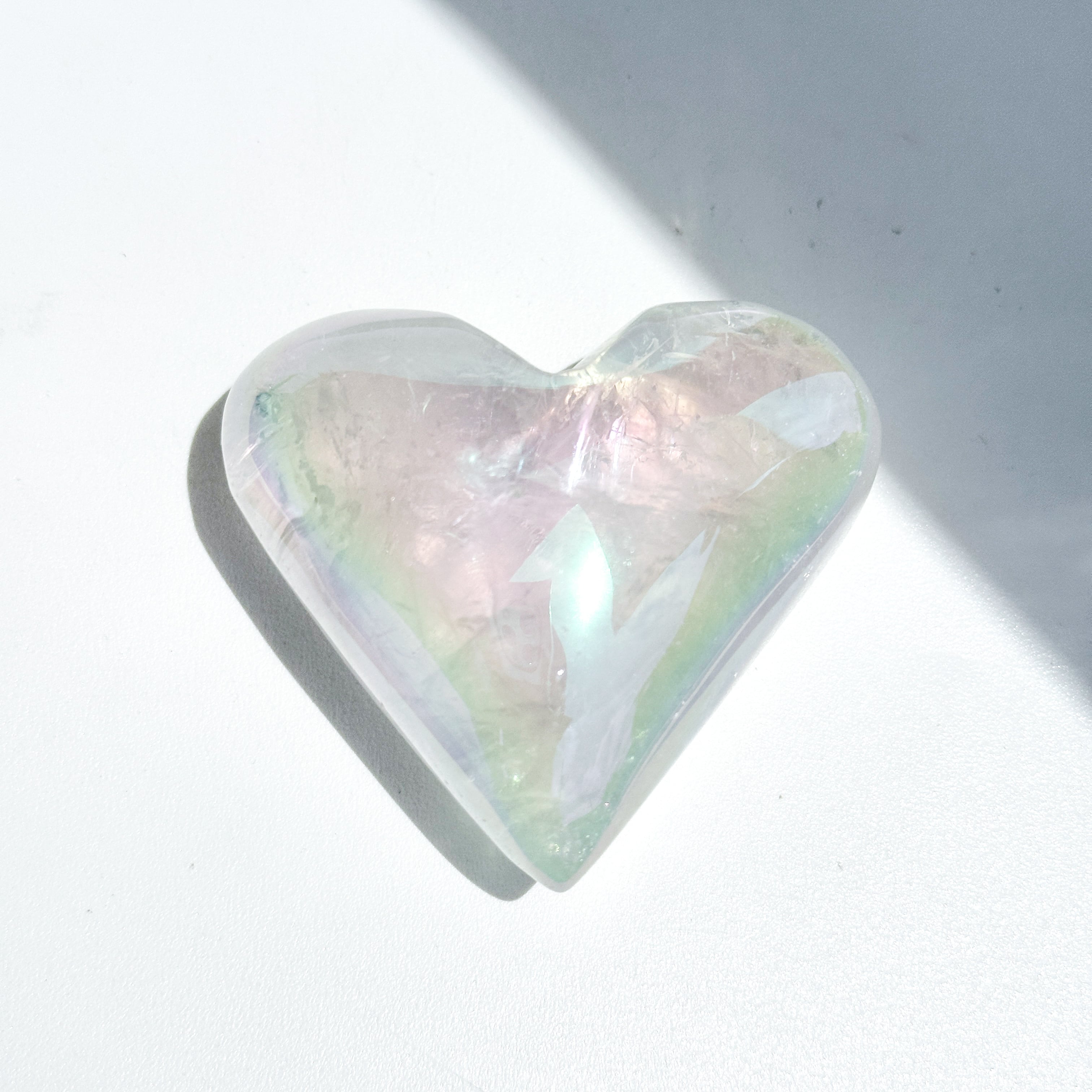透明感◎エンジェルオーラクォーツ ハート63♡ Angel Aura Quartz ♡天然石・鉱石・パワーストーン・インテリア