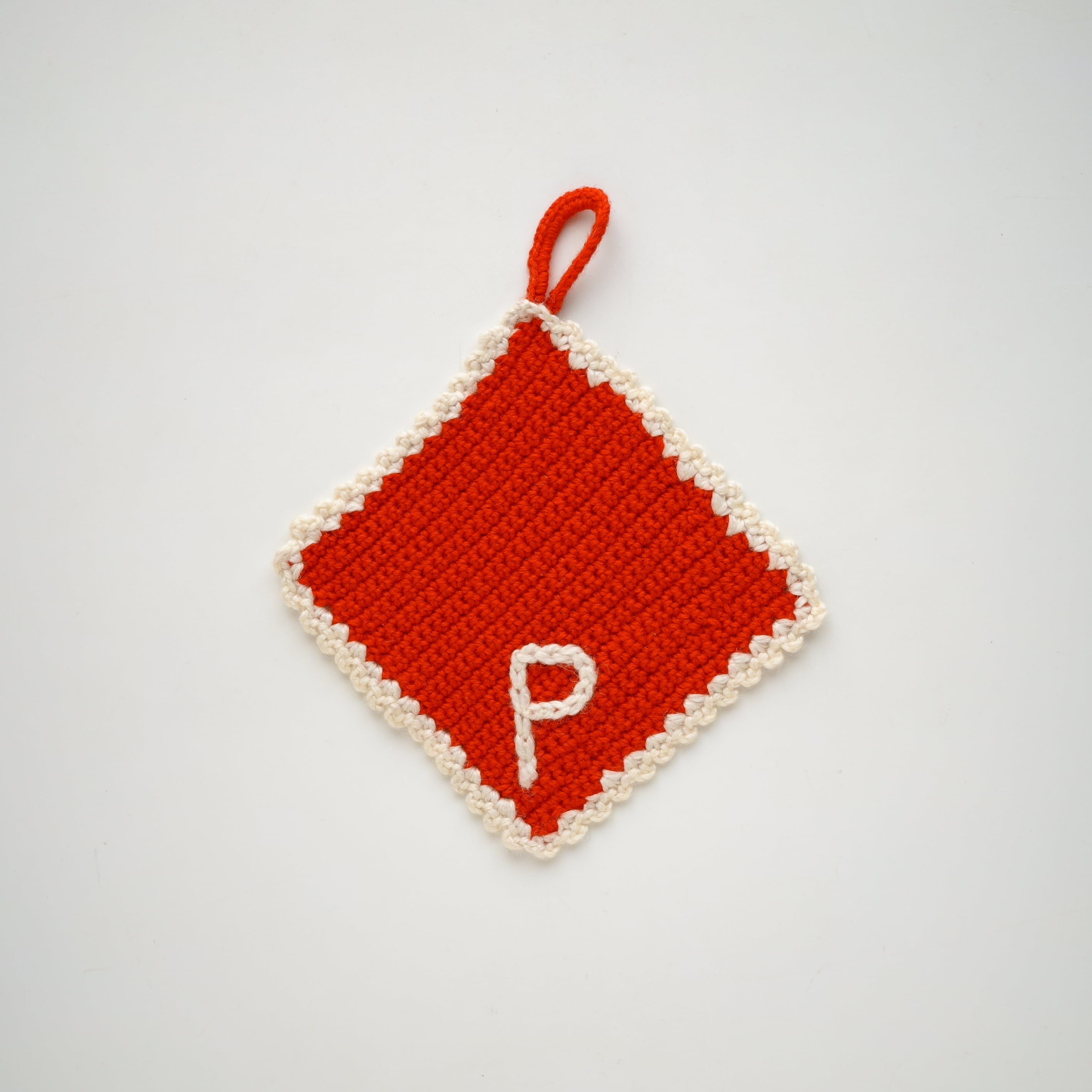 Handmade Pot Holder / Initial “P”