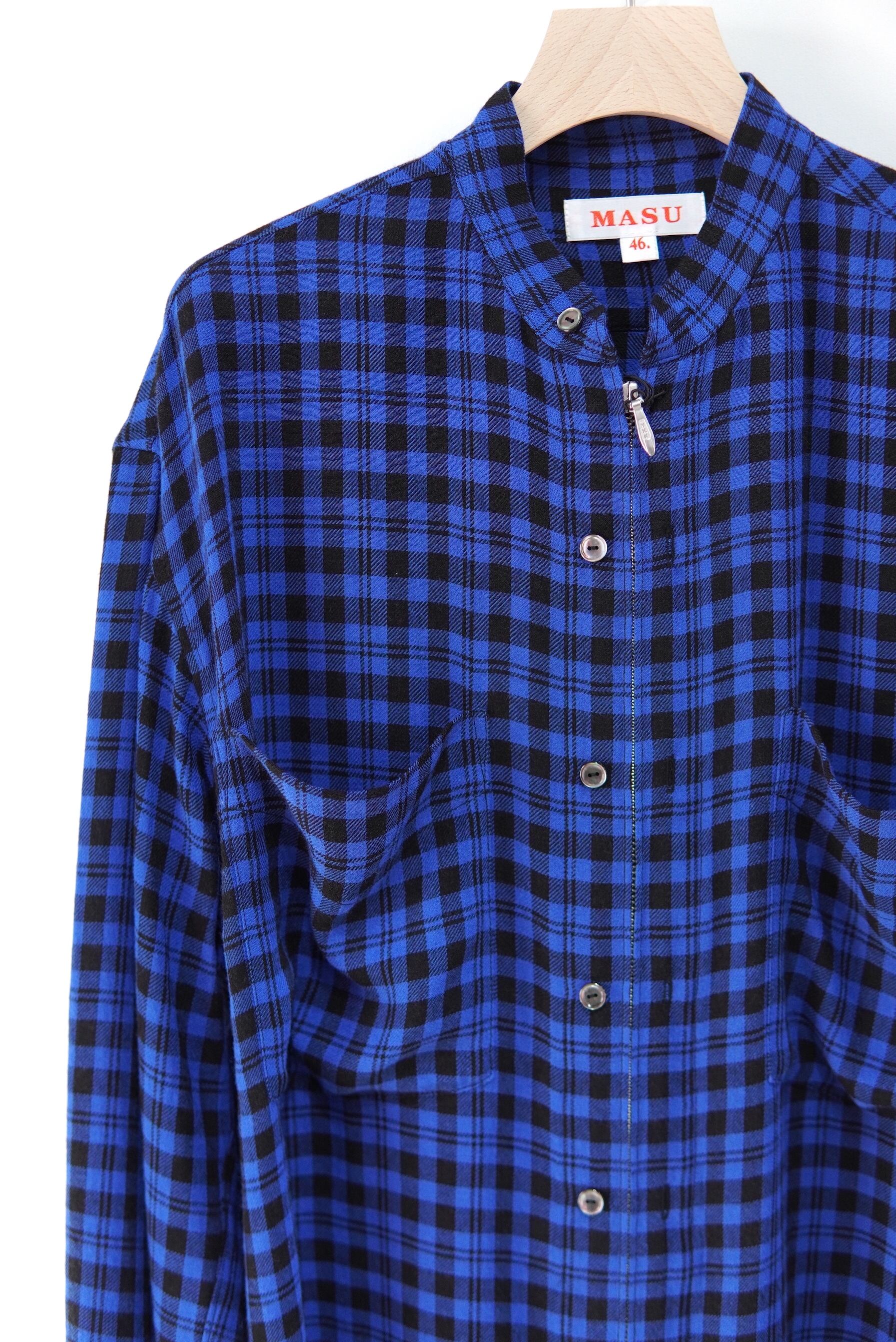 MASU / ZIP-UP PLAID SHIRT/ MMSS-SH0223 | POETRY