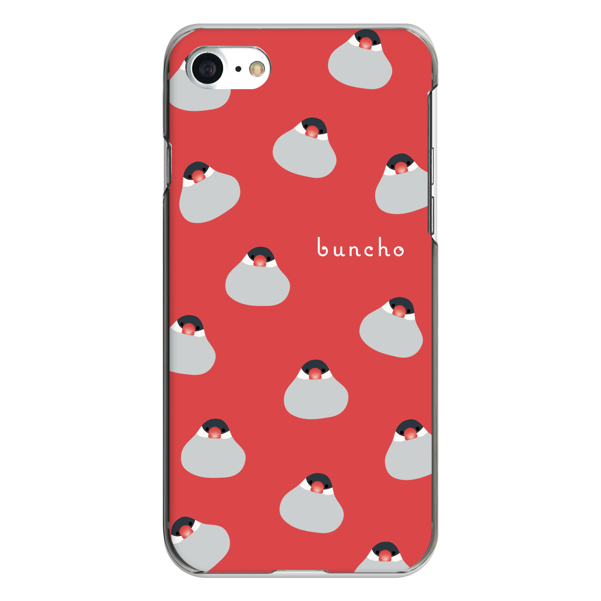 iPhone対応 スマホ ハードケース クリア 桜文鳥 いっぱい お餅ちゃん 鳥 動物 デザイナーズ 【iPhone17 / iPhone16e / AQUOS / Xperia 他 iPhone / Android ほぼ全機種対応】 |desr3890