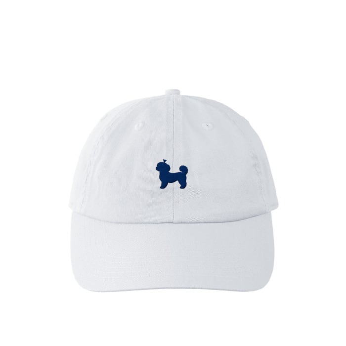 Shih Tzu Cap White Navy U2006