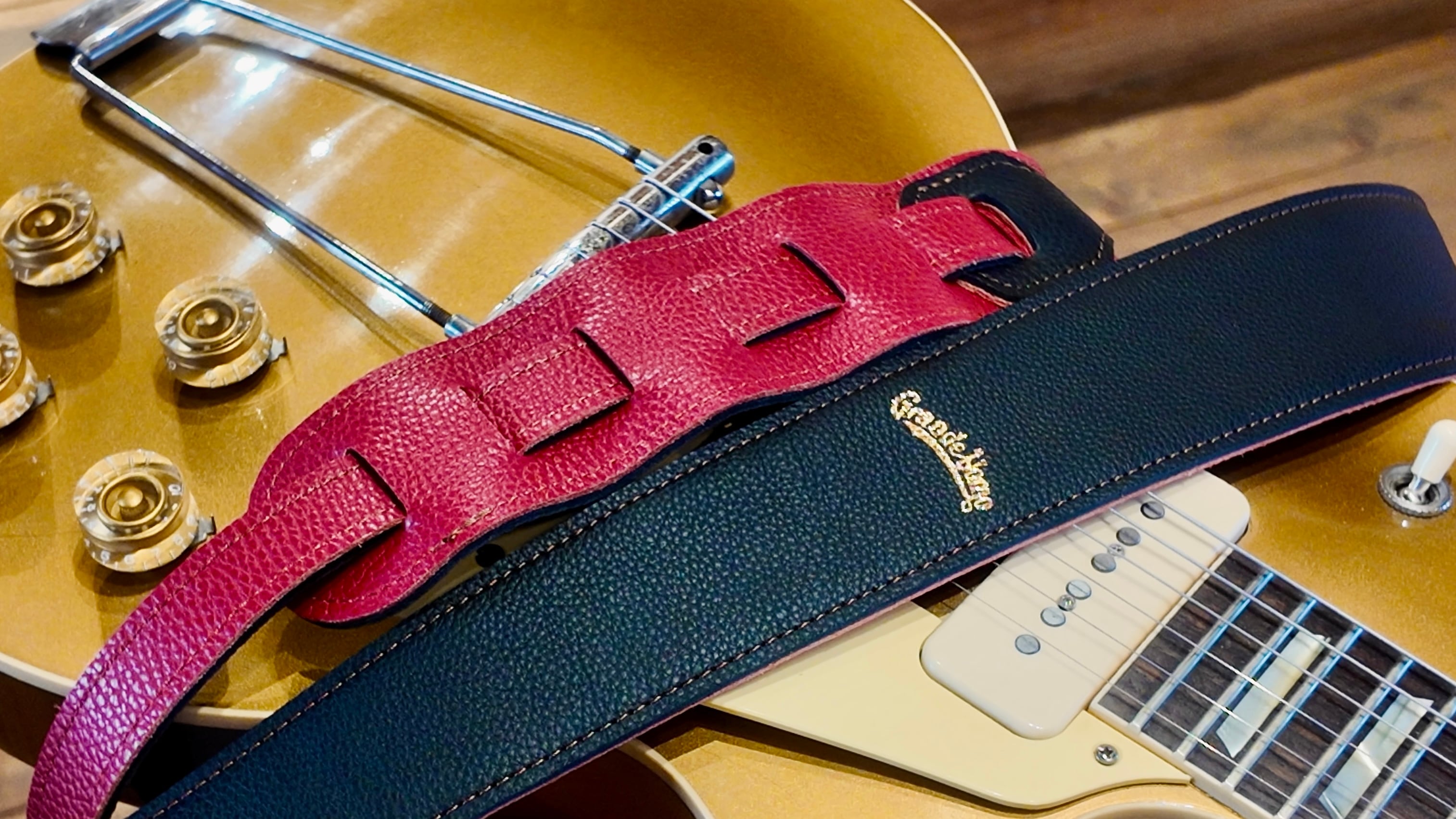 G-Standard Black/Mahogany Red | ギターストラップ専門店 Grande uomo