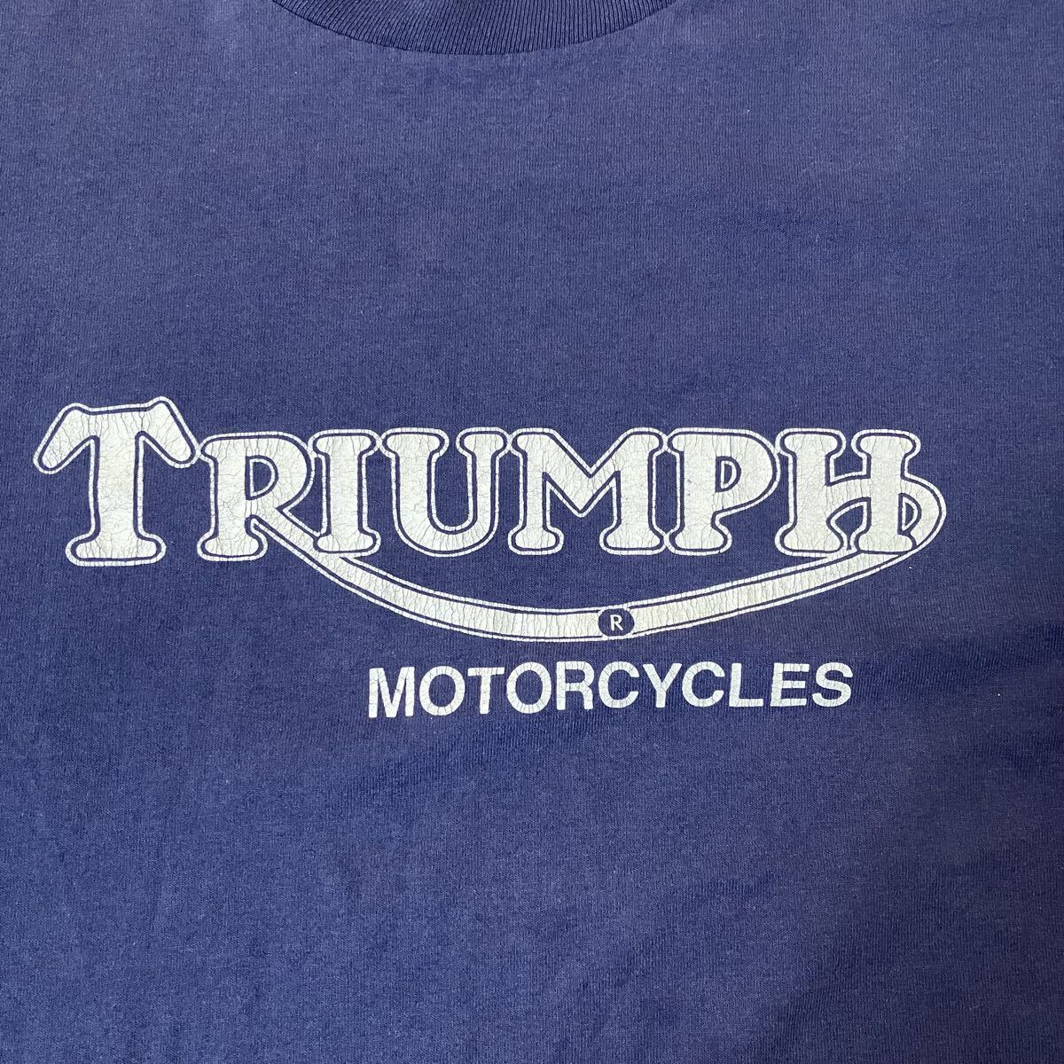 90s USA製 トライアンフ TRIUMPH 黒 フェード Tシャツ L メーカー公式