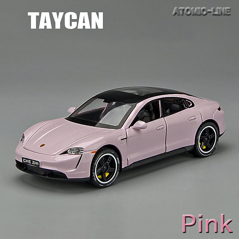 ポルシェ タイカン 1/32 ミニカー 全4色 ライト点灯 エンジン