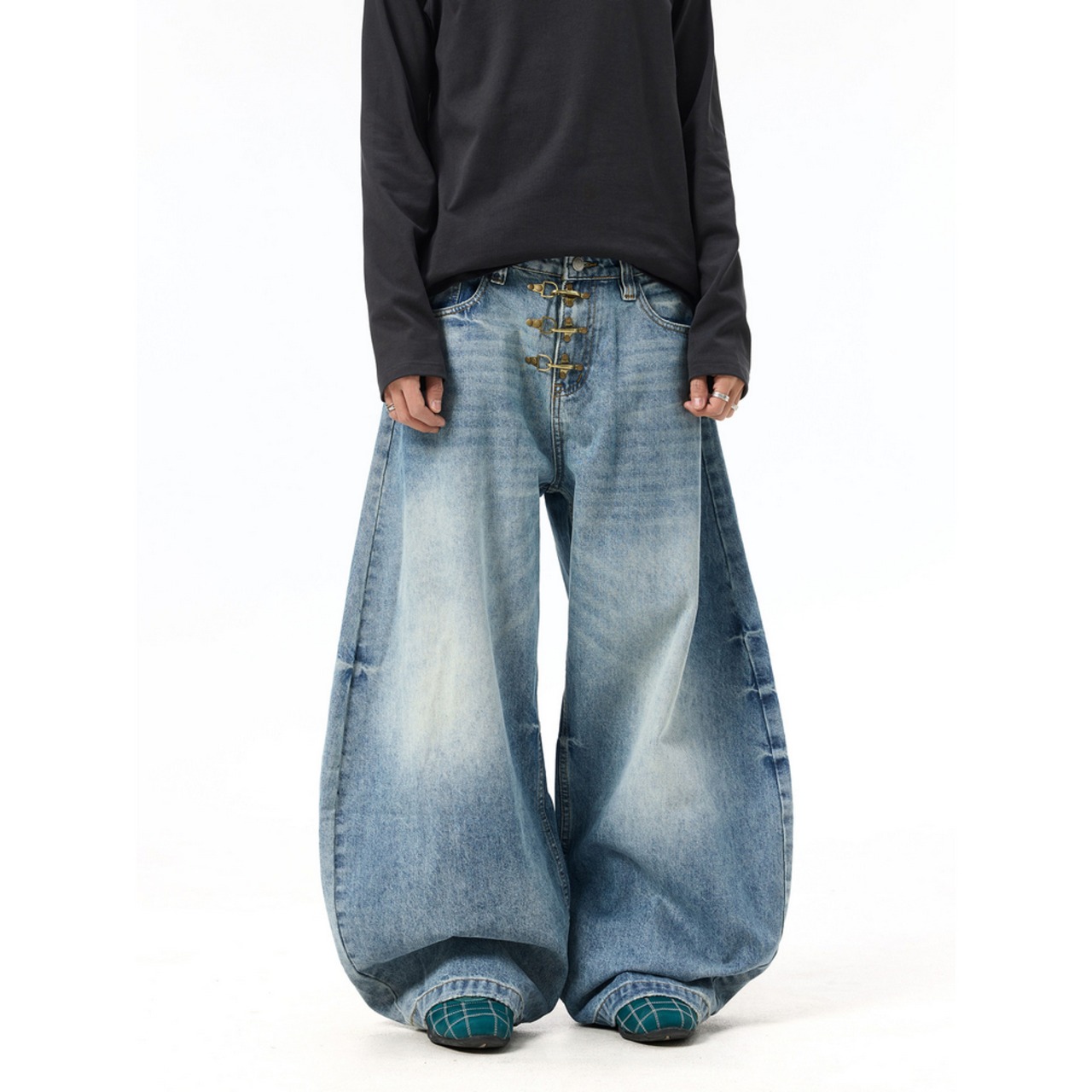 ストリート ファイヤーマン デニムパンツ P387