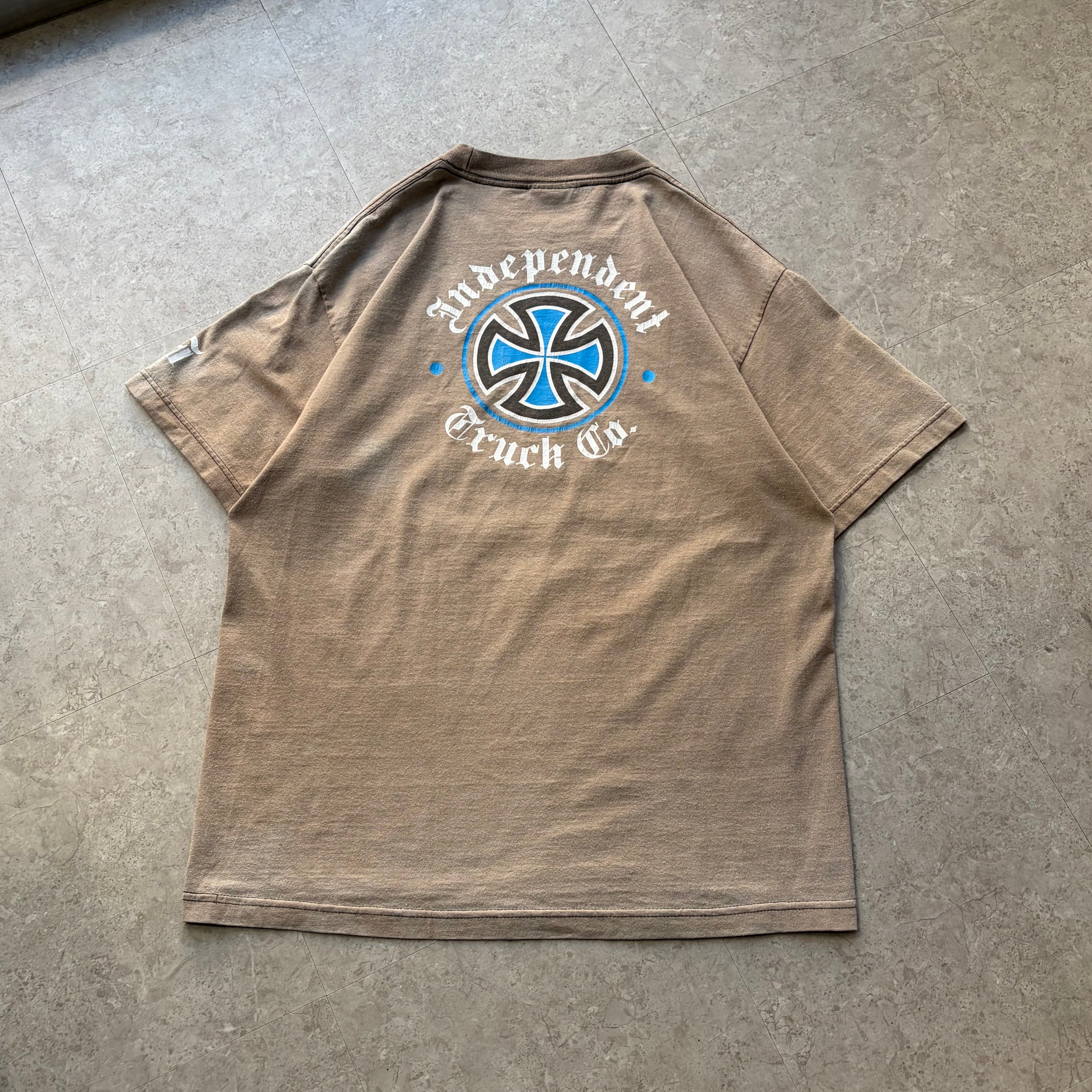 90s INDEPENDENT "iron cross" fade T-shirt【仙台店】