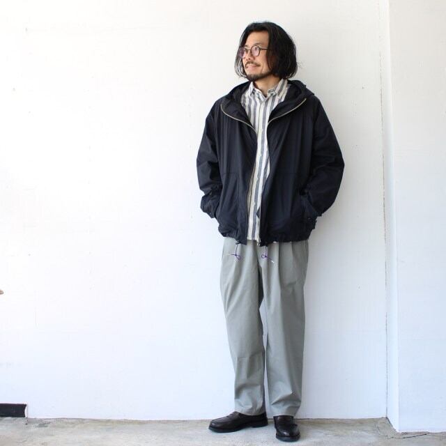 melple ナイロンZIPフードジャケット N.R.N.R Hooded Jacket （Black