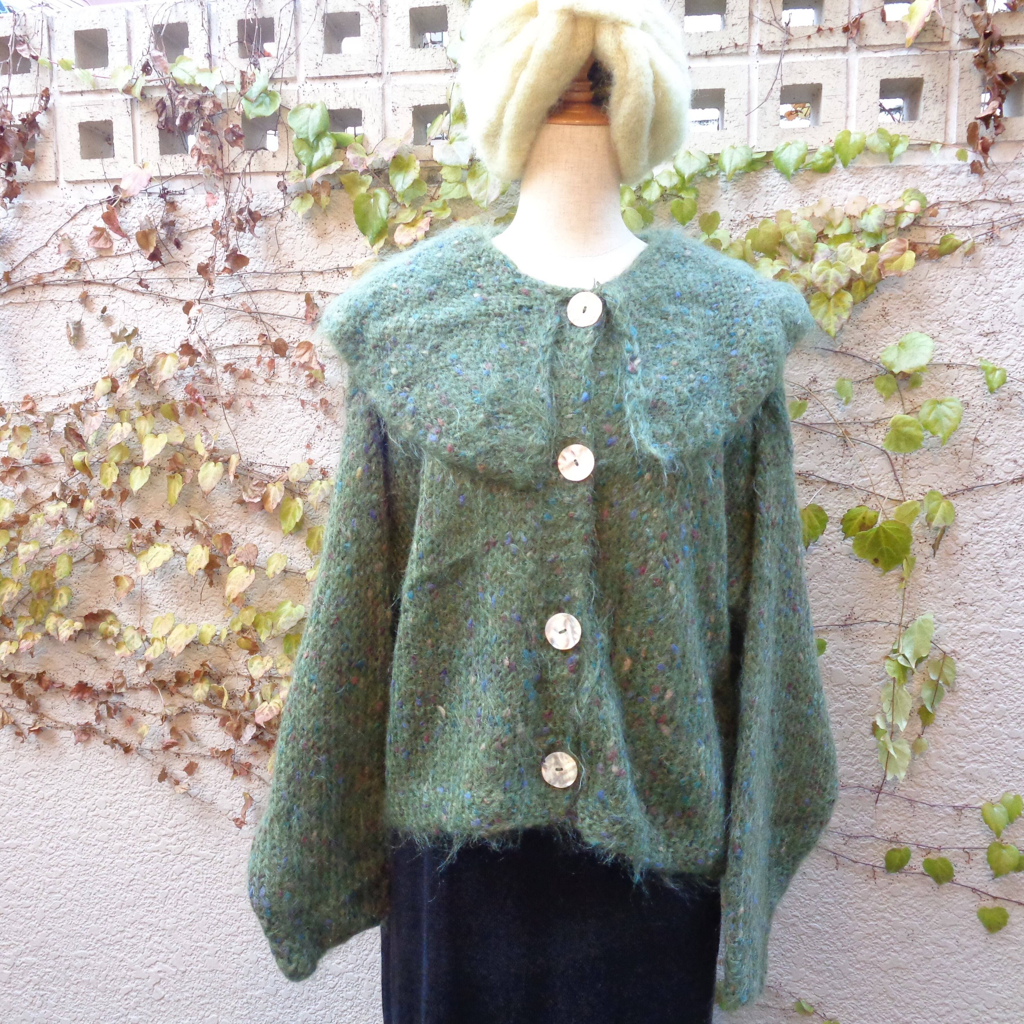 Shell button mohair cardigan／シェルボタン モヘア カーディガン | BIG TIME ｜ヴィンテージ 古着  BIGTIME（ビッグタイム） powered by BASE