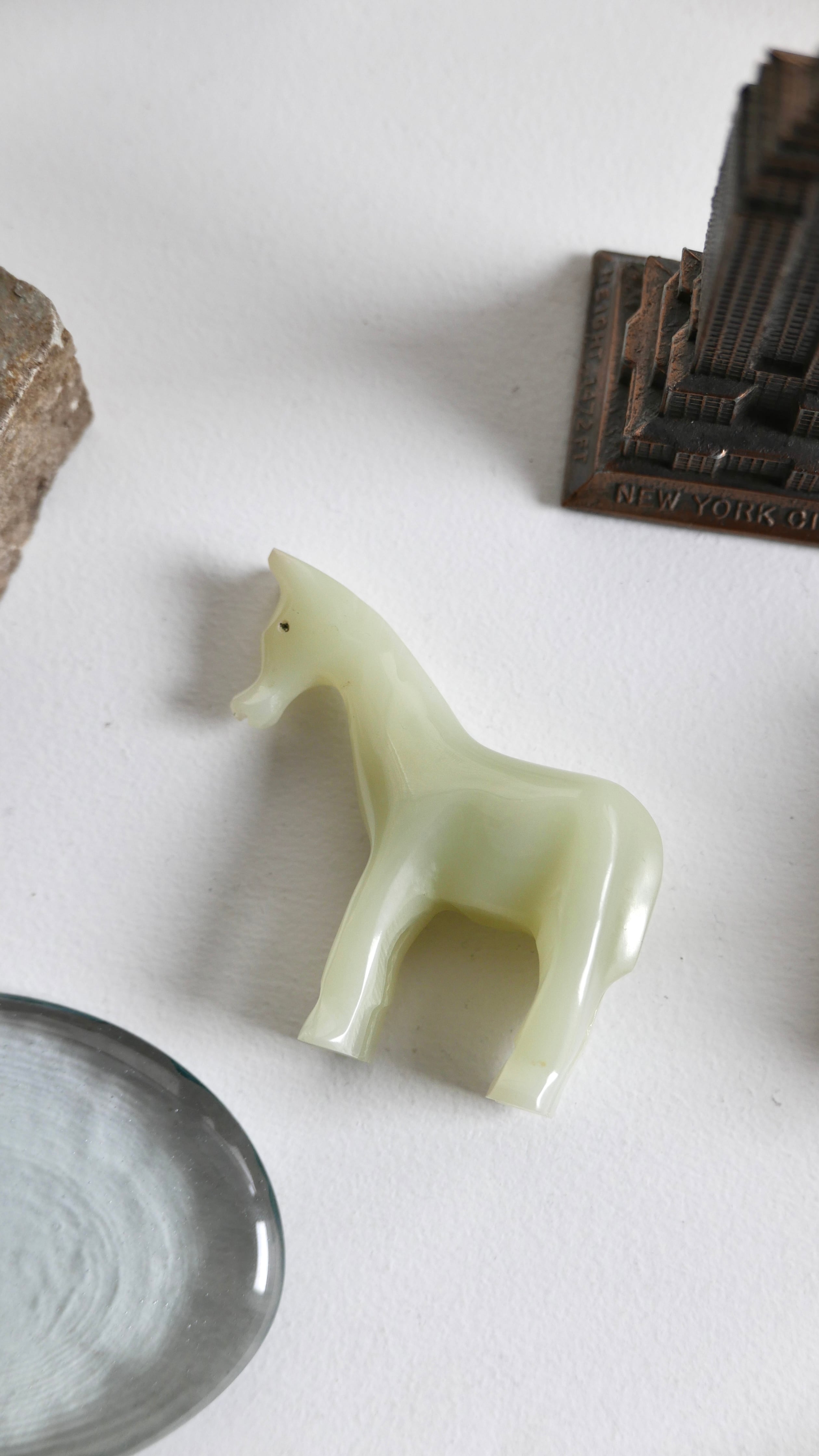 little stone horse , milky green