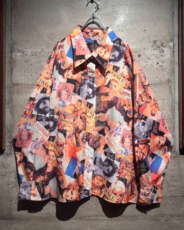 【Caka】70's Hollywood Stars Design Vintage L/S Shirt