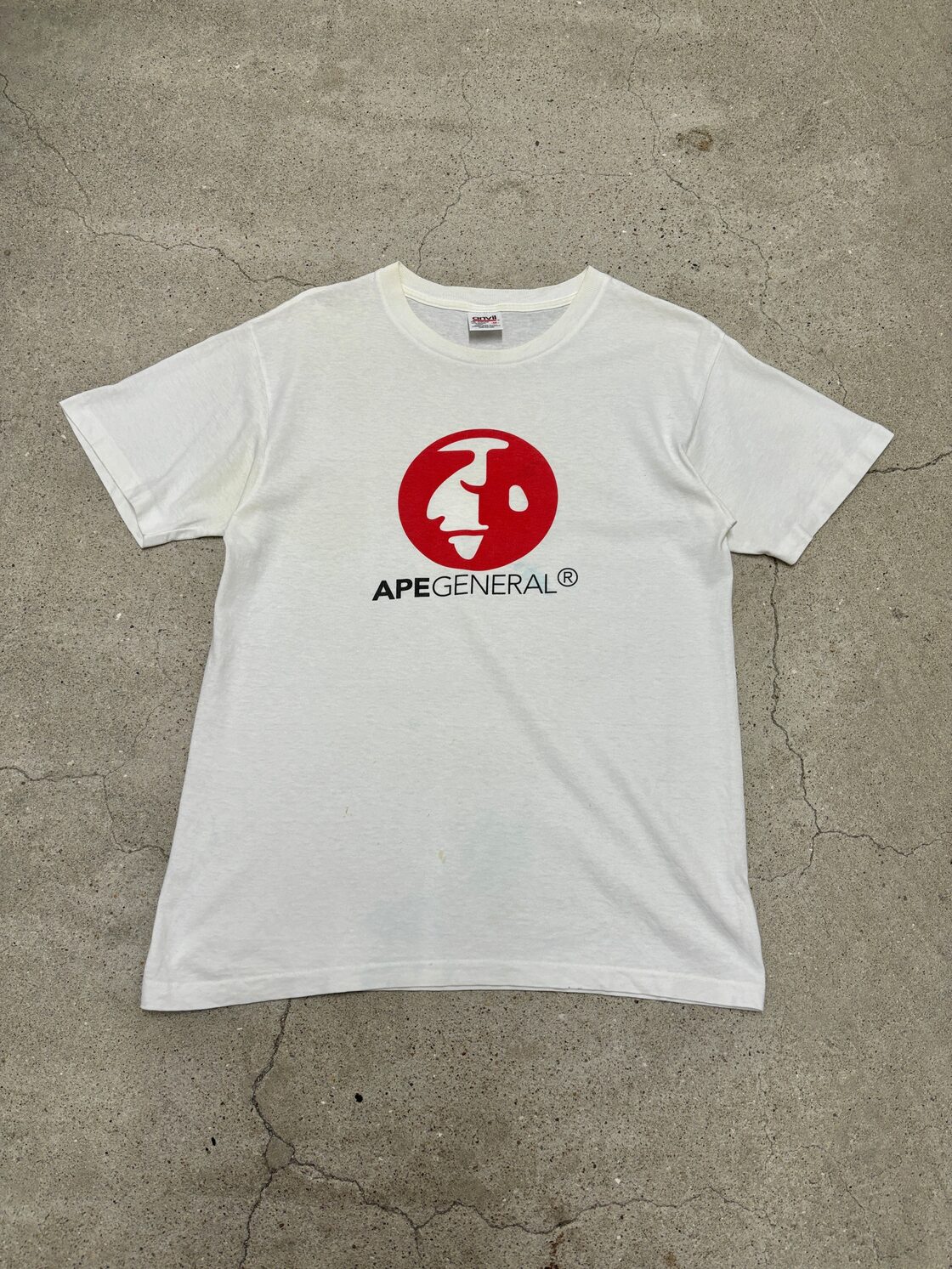 90s A BATHING APE/APEGENERAL print Tee/初期/anvil/M/フェイス 