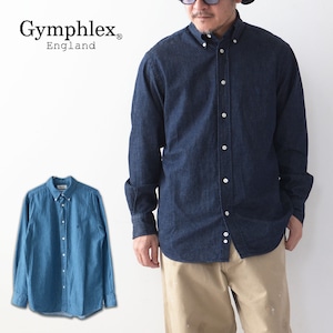 Gymphlex [ジムフレックス] B.D. SHIRT L/S [GY-B0196SDM] ボタンダウンシャツ・長袖シャツ・デニムシャツ・コットン・ライトデニム・MEN'S [2024SS]