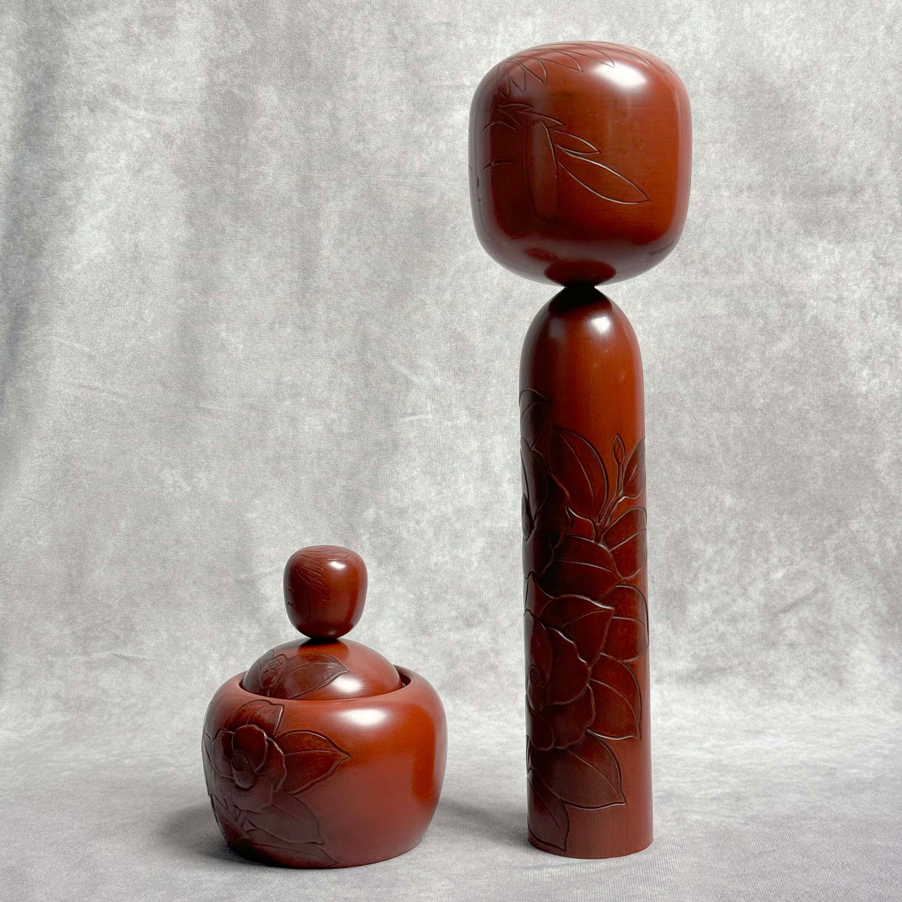 伝統工芸「鎌倉彫こけし」ペア（No.29）