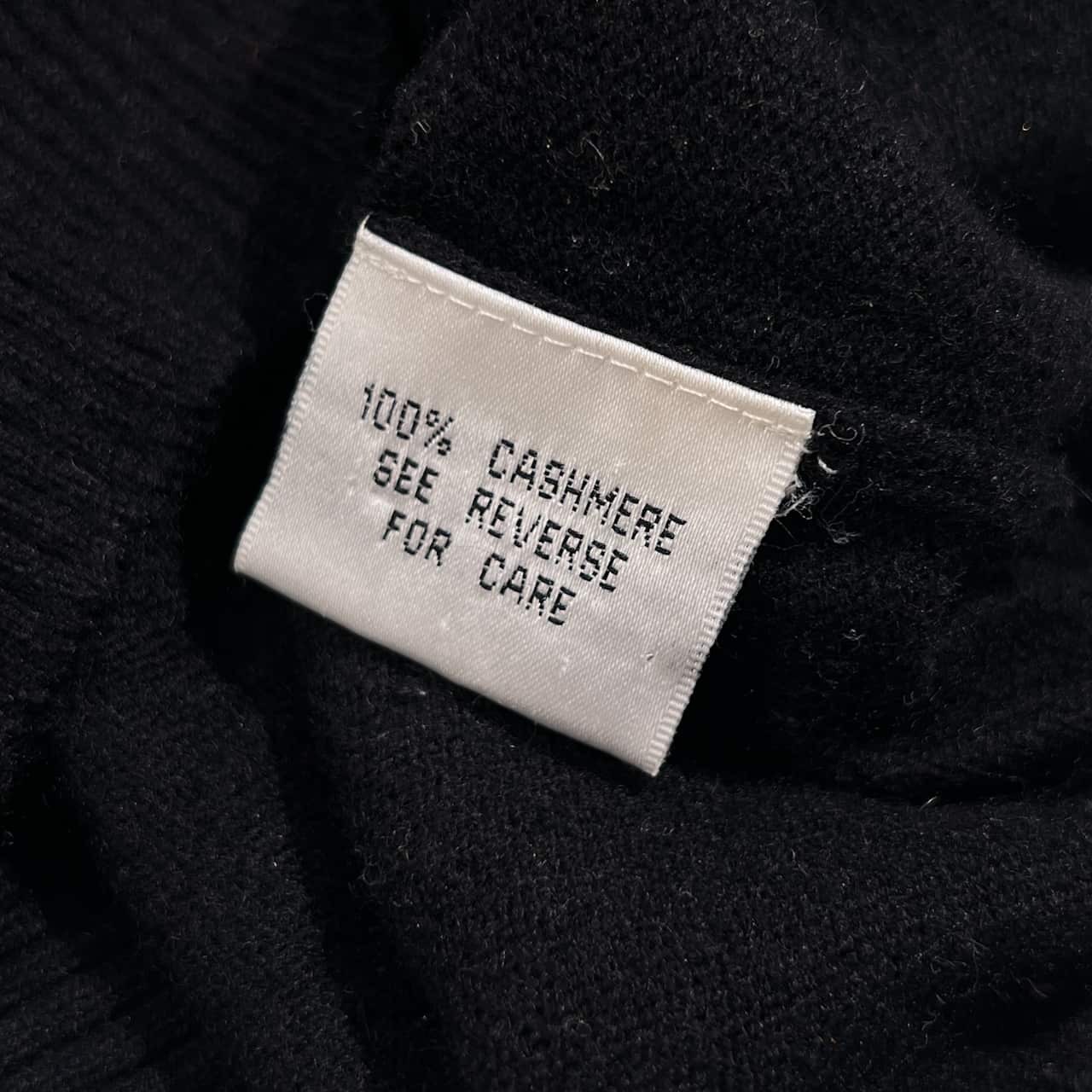 カシミヤ100% スコットランド製 Rosetta ロゼッタ 犬柄 アニマル デザイン ニット セーター M/ブラック レディース