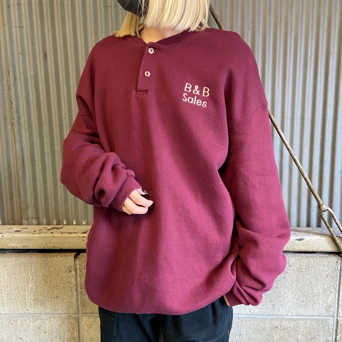 vintage sweat U.S.MAIL Lee ヘンリーネックスウェット