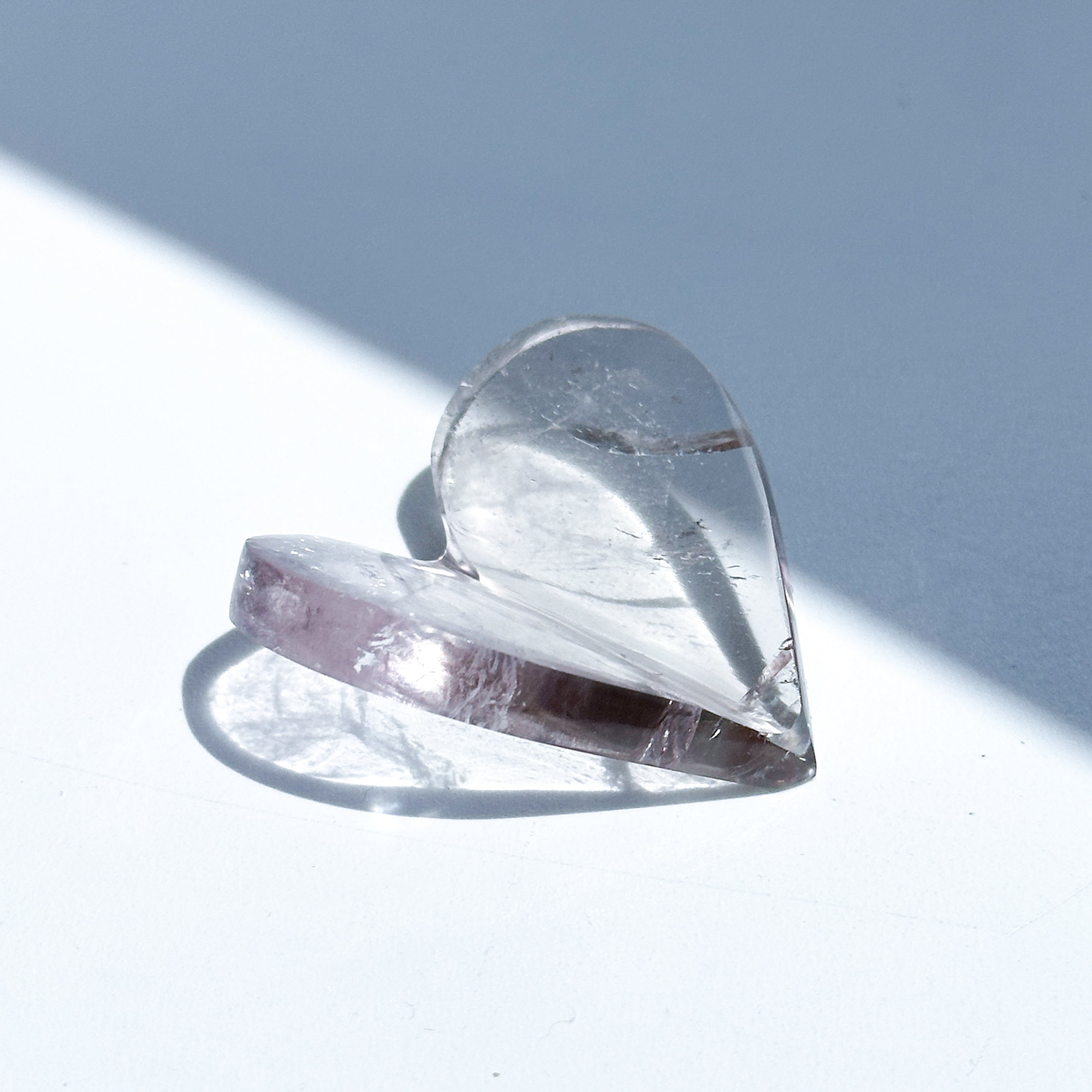 アメジスト 3Dハート 03♡Amethyst heart ♡天然石・鉱物