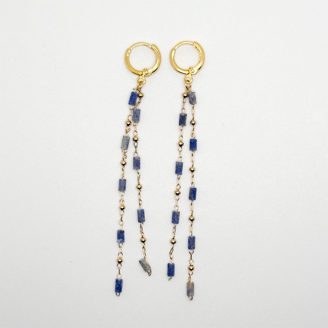 クリアビーズタッセルピアス/イヤリング