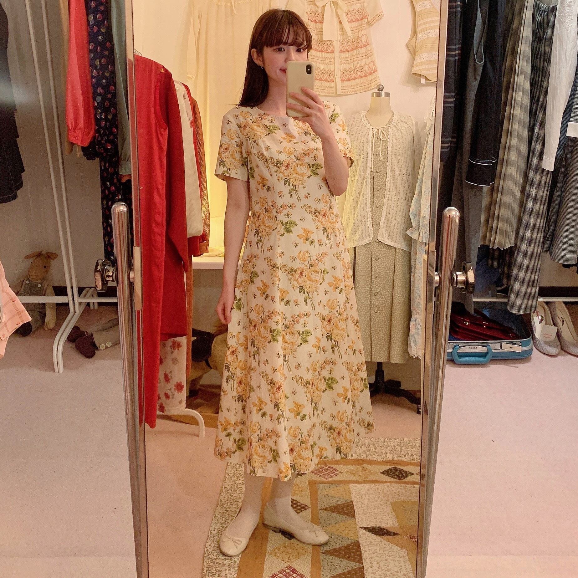 / orange rose one-piece