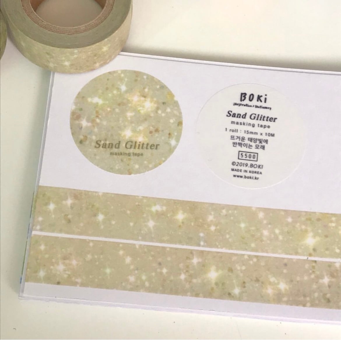 BOKI】マスキングテープ Sand Glitter | 韓国文具・雑貨 kaulcoffee.studio