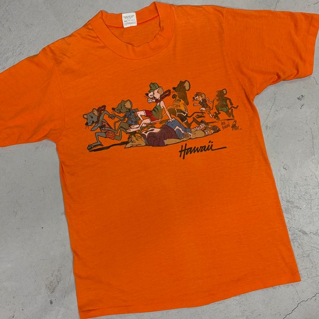 1990s ORANGE T-SHIRT "HAWAII"