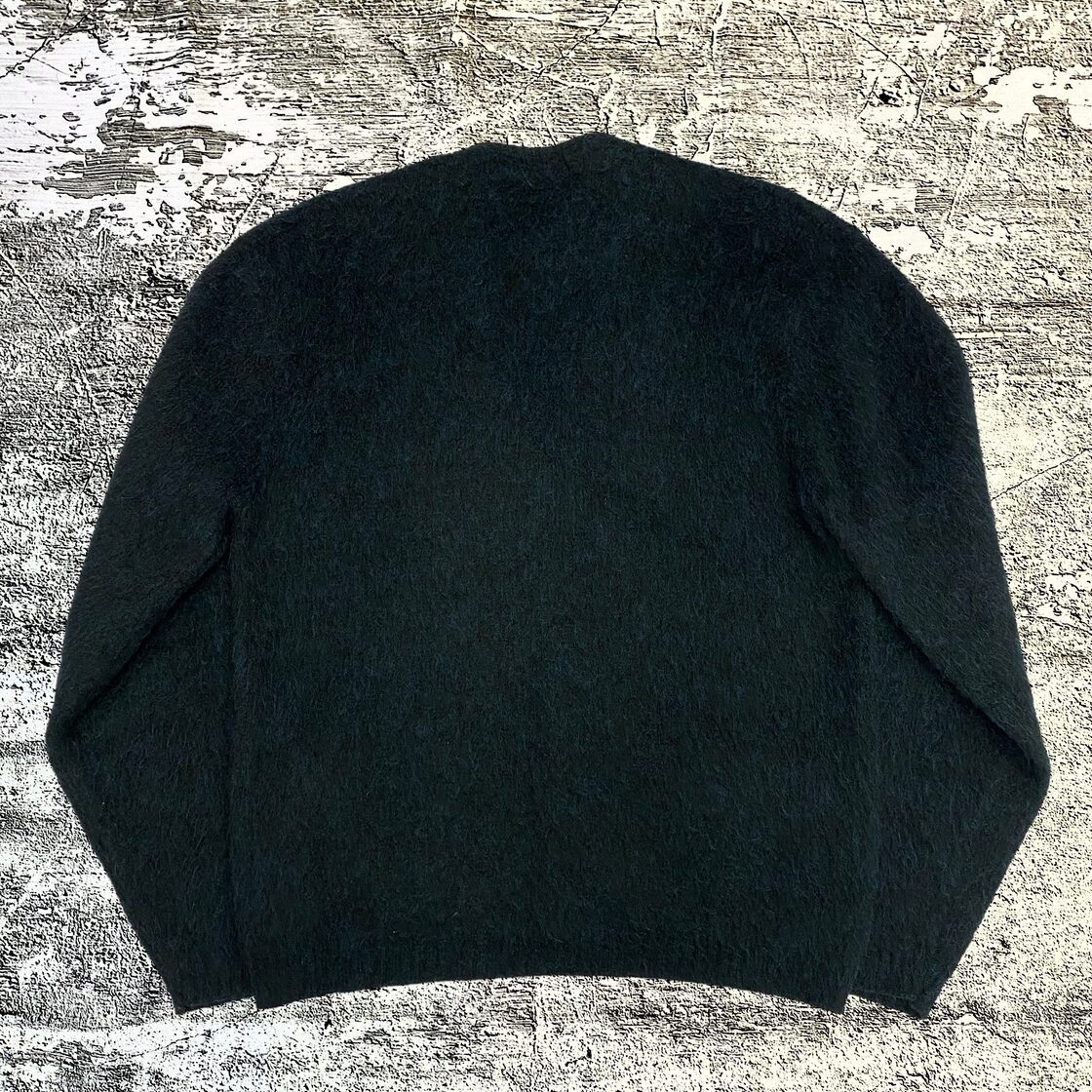 60s Mohair Cardigan black blue モヘアカーディガン 黒 青 