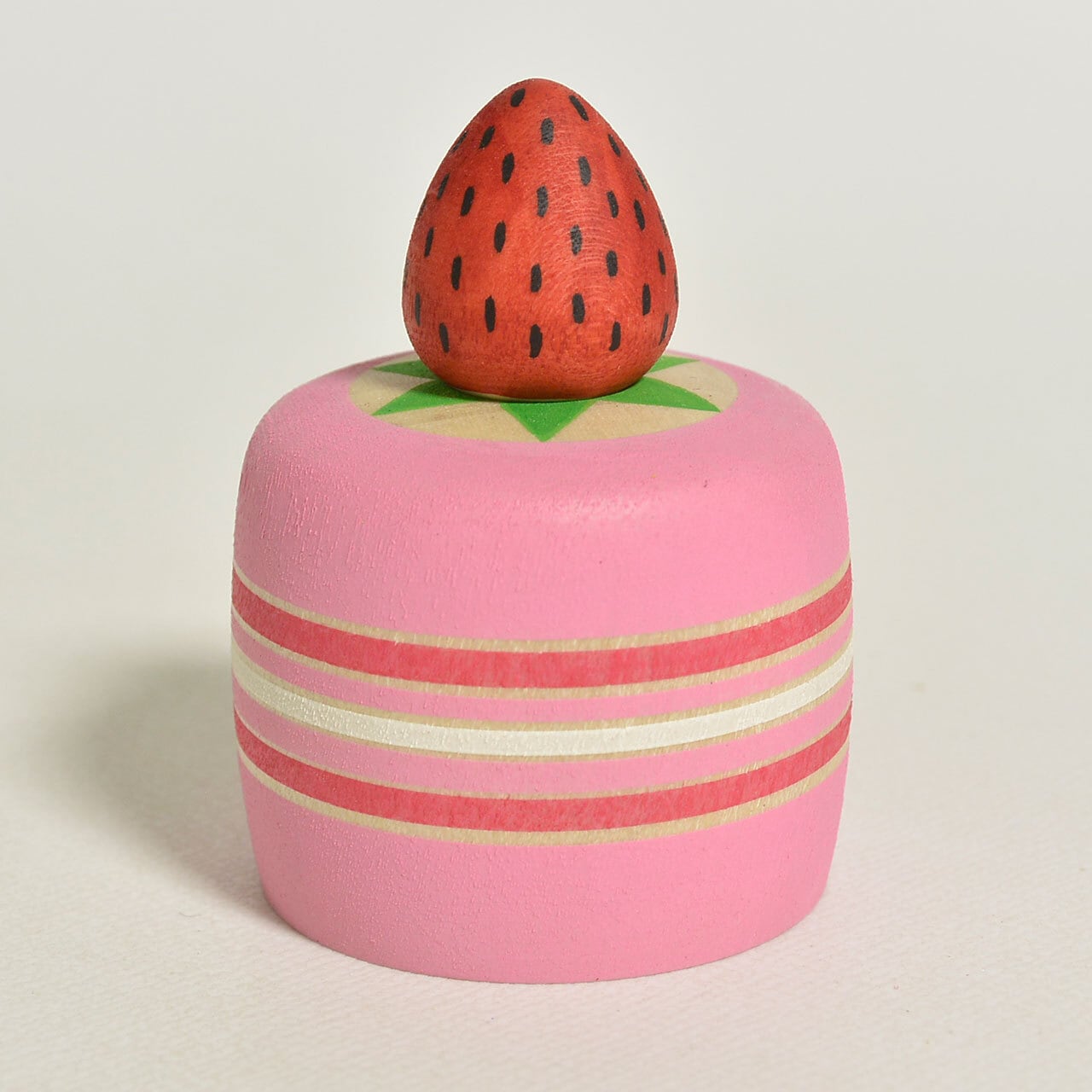 いちごケーキちゃんえじここけし 約1.5寸 約4.5cm 鈴木明 工人（作並系
