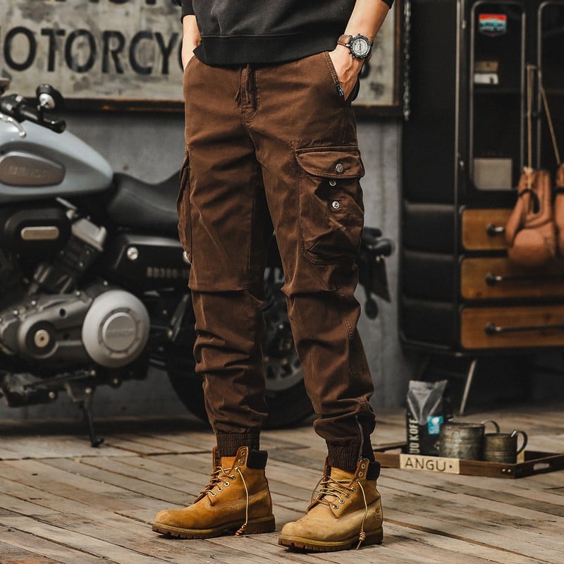 ポケット付きジョガーカジュアルパンツ D0070