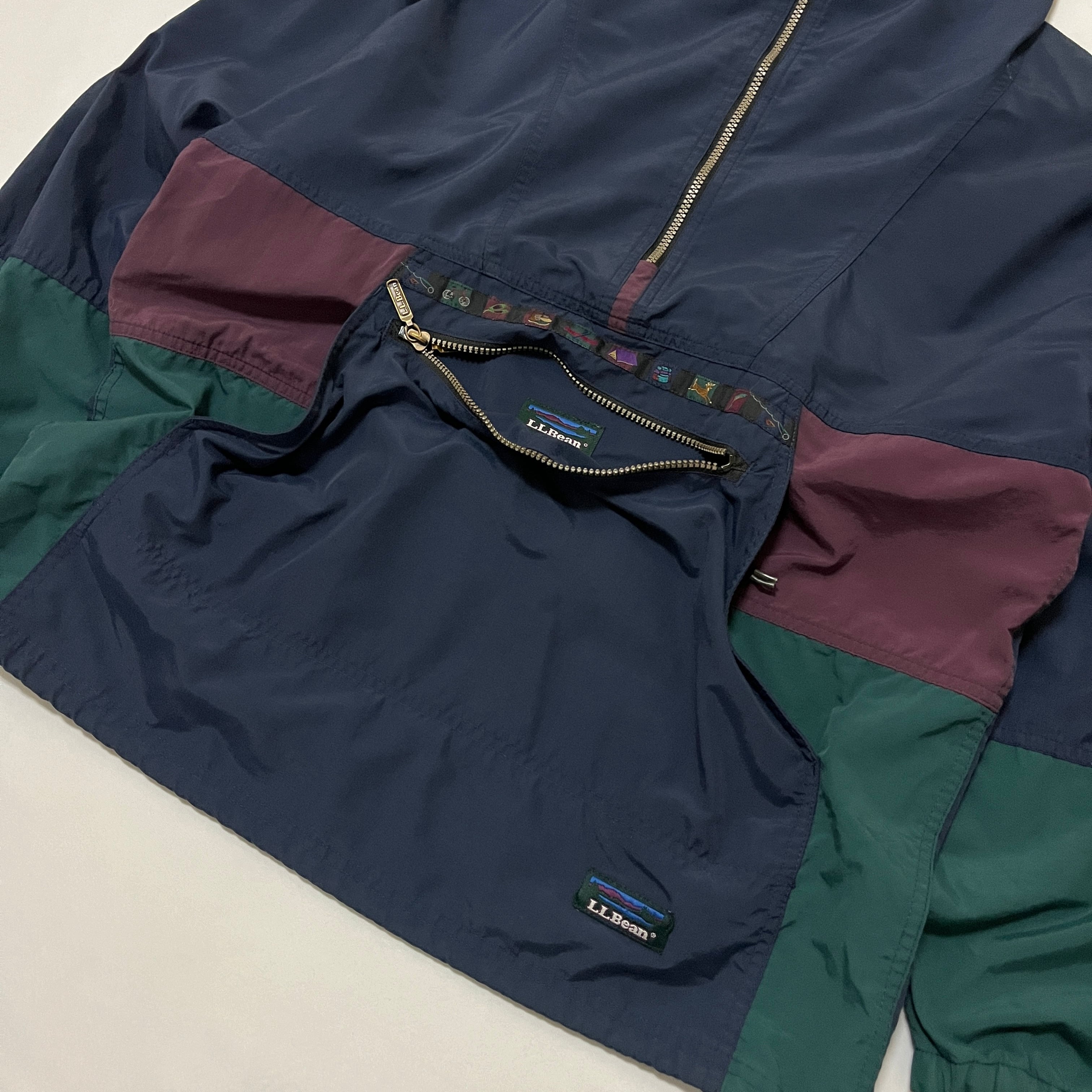 90s L.L.Bean チロリアンテープデザイン ナイロン アノラック 90s L.L.Bean チロリアンテープデザイン ナイロン アノラック