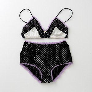 復刻！（残２）ヤーチャイカ for GIRLIN'  ::: ベル ド ジュール :::  Bra & Panty Set ソワレ (BLACK)