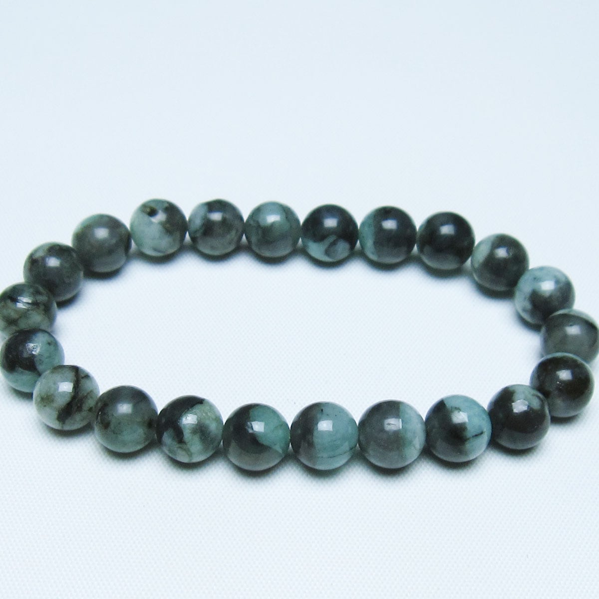 エメラルド ブレスレット 9mm 一点物 メール便可 [M便 1/10] 111-45950