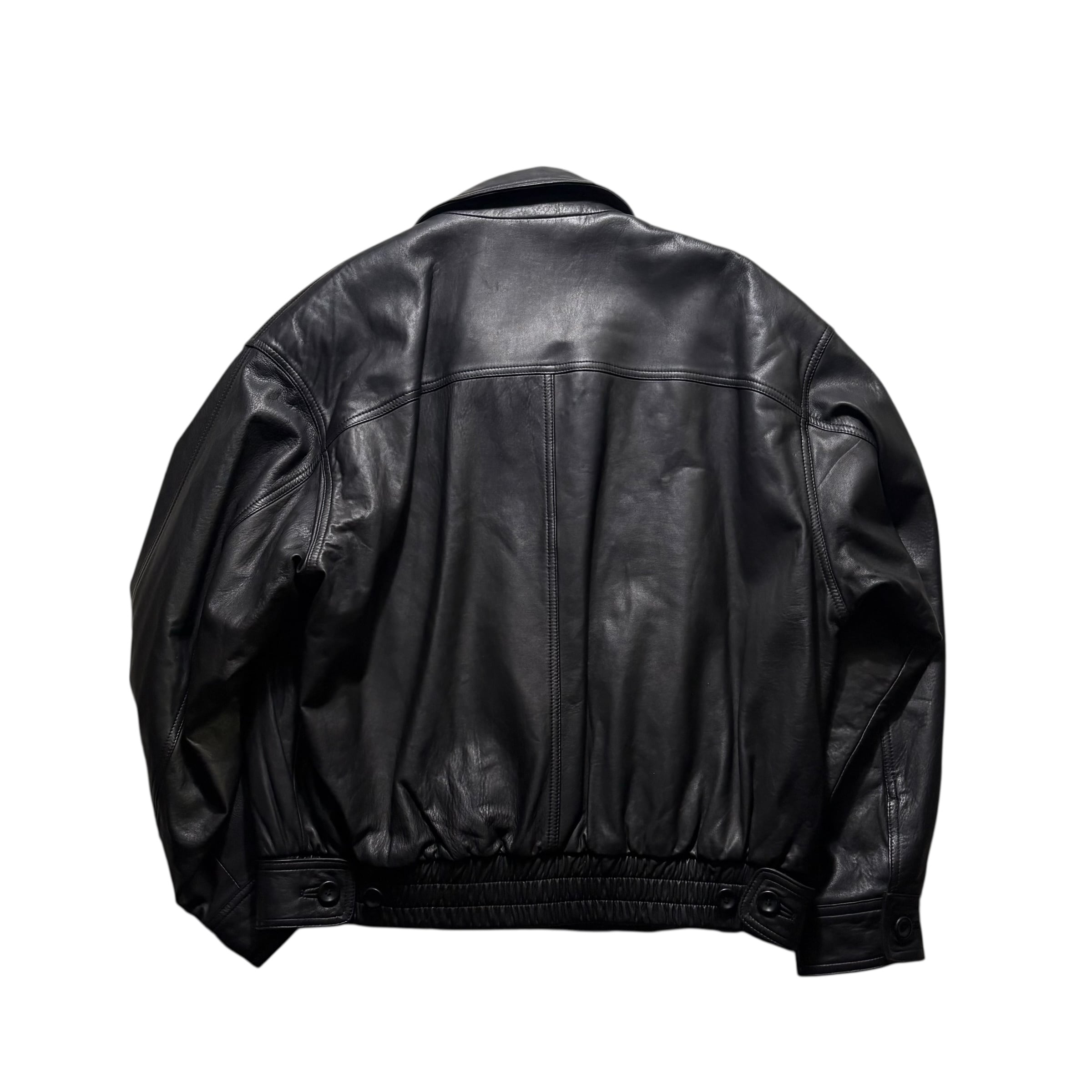 vintage BALLY black leather riders jacket | NOIR ONLINE