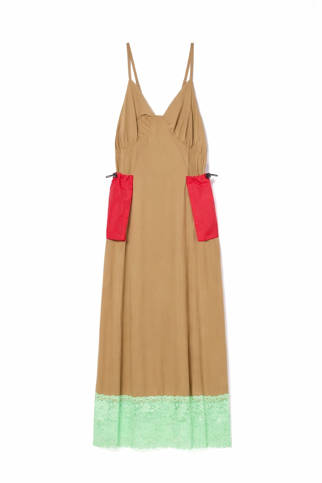 【NON TOKYO ノントーキョー】 / LACE GIMMICK ONE-PIECE レースギミックワンピース / MUSTARD