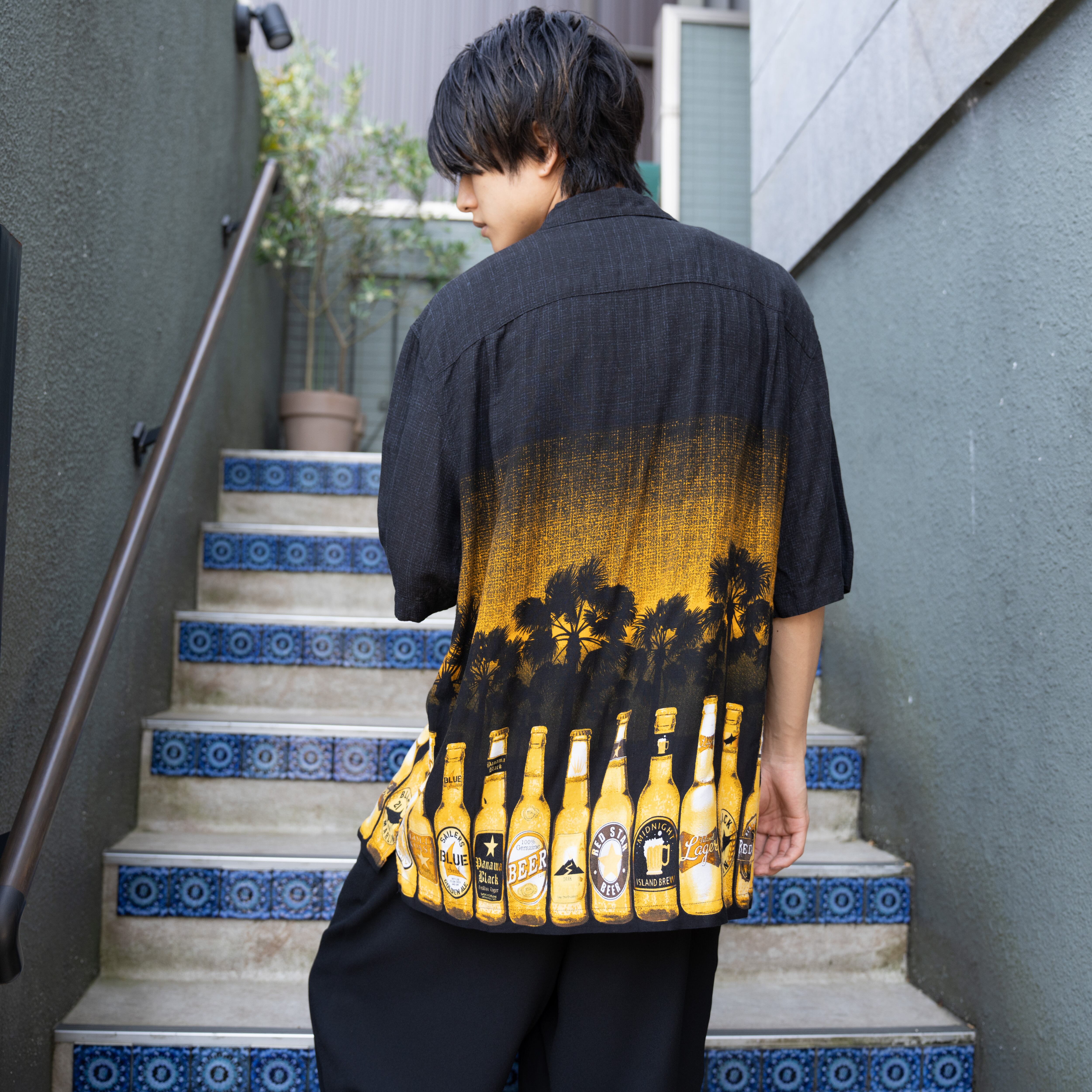 メール便対応！ USA VINTAGE アメリカビール瓶柄プリントデザイン