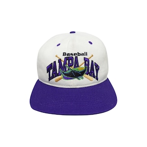 MLB TAMPA BAY DEVIL RAYS #1 APPAREL SNAPBACK HAT ONE SIZE (USED)