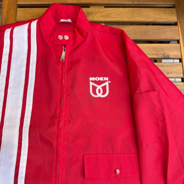 1970s NYLON RACING JACKET RED M