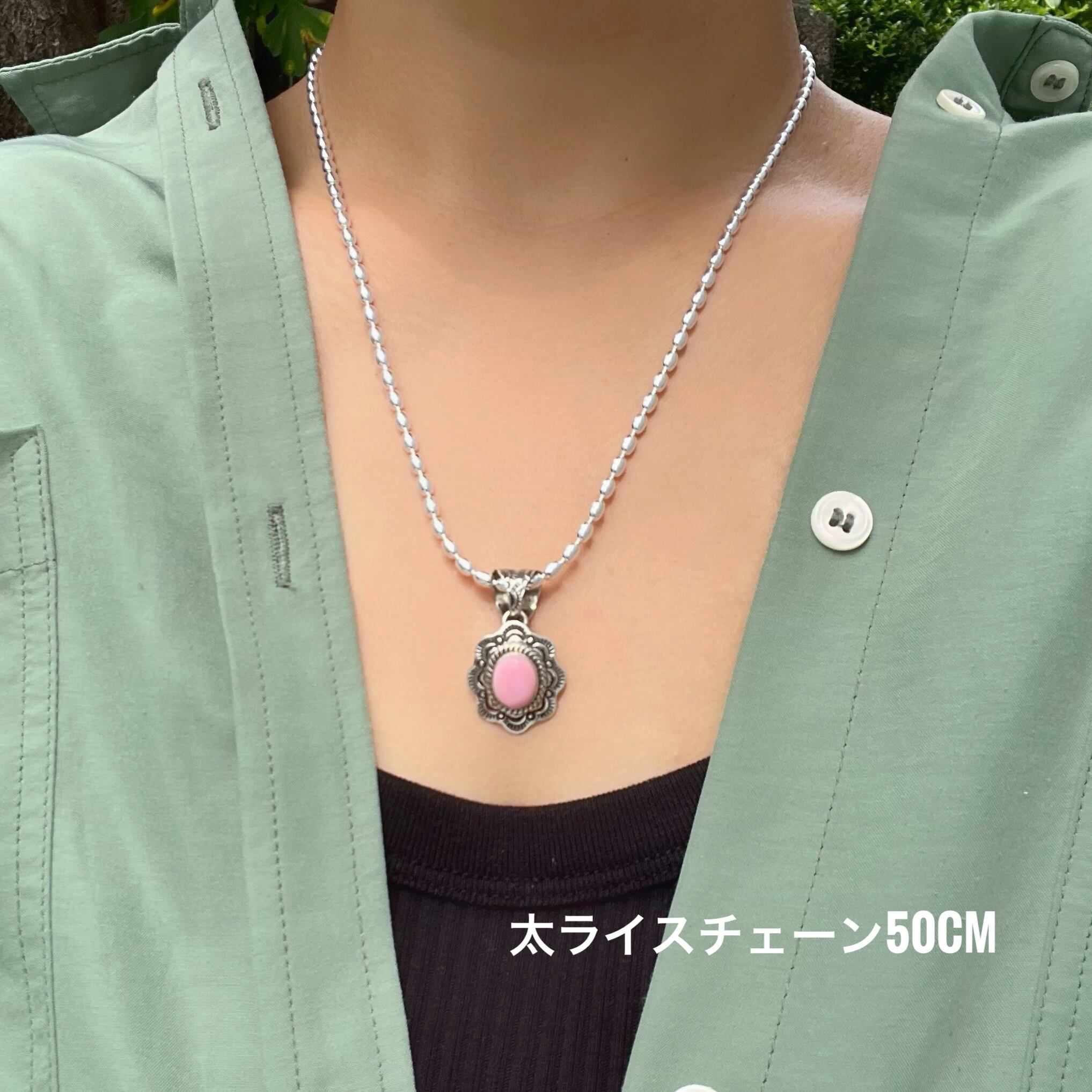 Indian Jewelry 》オーバル コンク シェル ペンダント | 【公式通販