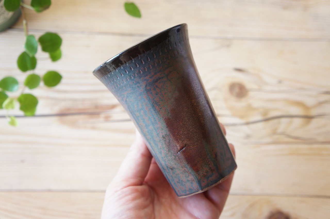 やまぜん窯　フリーカップ  青　①　[13-261]