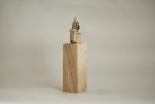 (135)wood figure-mini台付_075