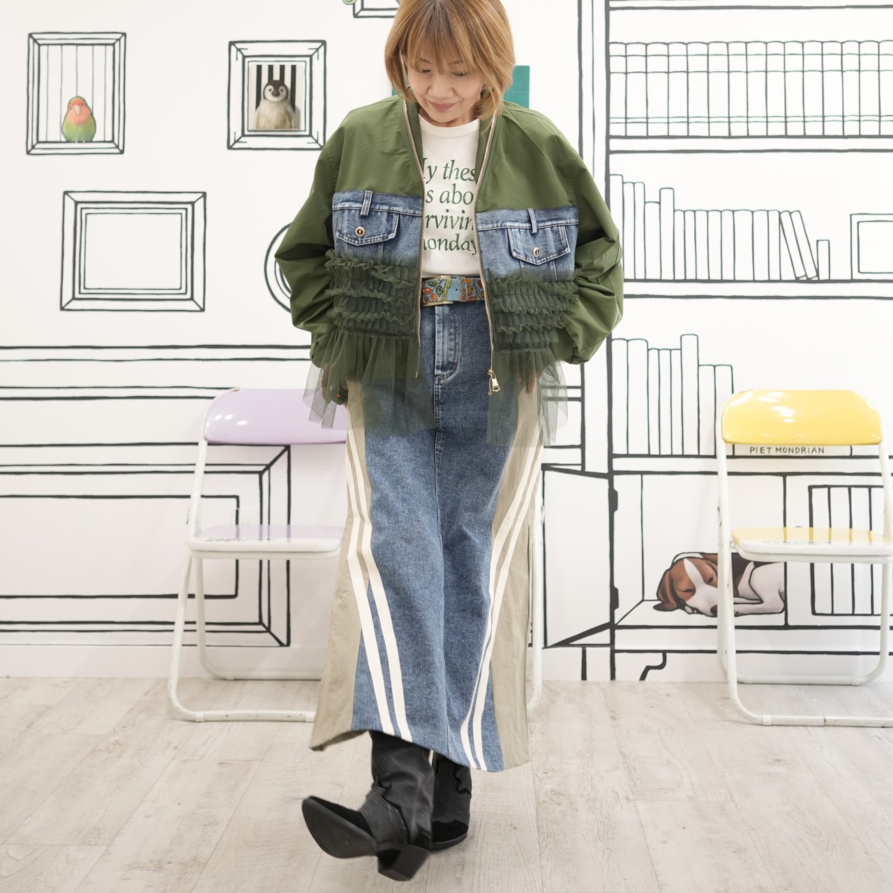 春新作ミリタリーブルゾン　カーキ　ブラックもあります。オーダー後1週間くらいかかるときもあります。