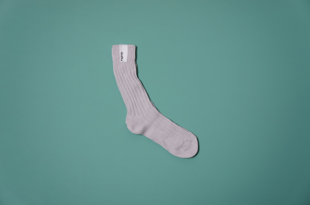 【 decka 】Cased heavy weight plain socks