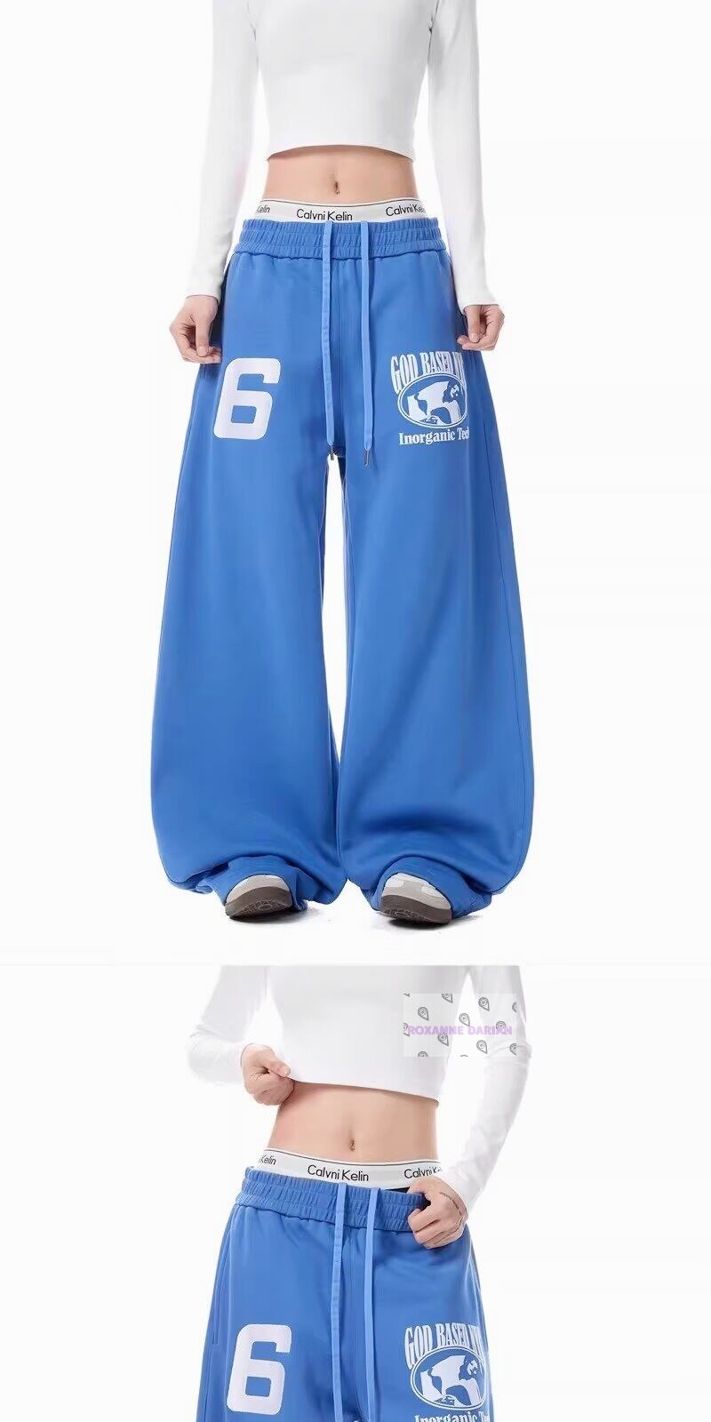 レディース裾絞りスウェットパンツ｜ロゴプリント×ワイドシルエット