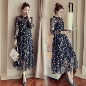 ★送料無料★7号(S)☆花柄ロング丈のワンピース[OPN5578]